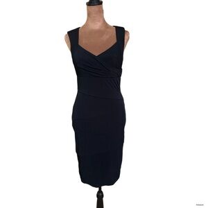 WHBM slimming layered sheath black tank dress size 4